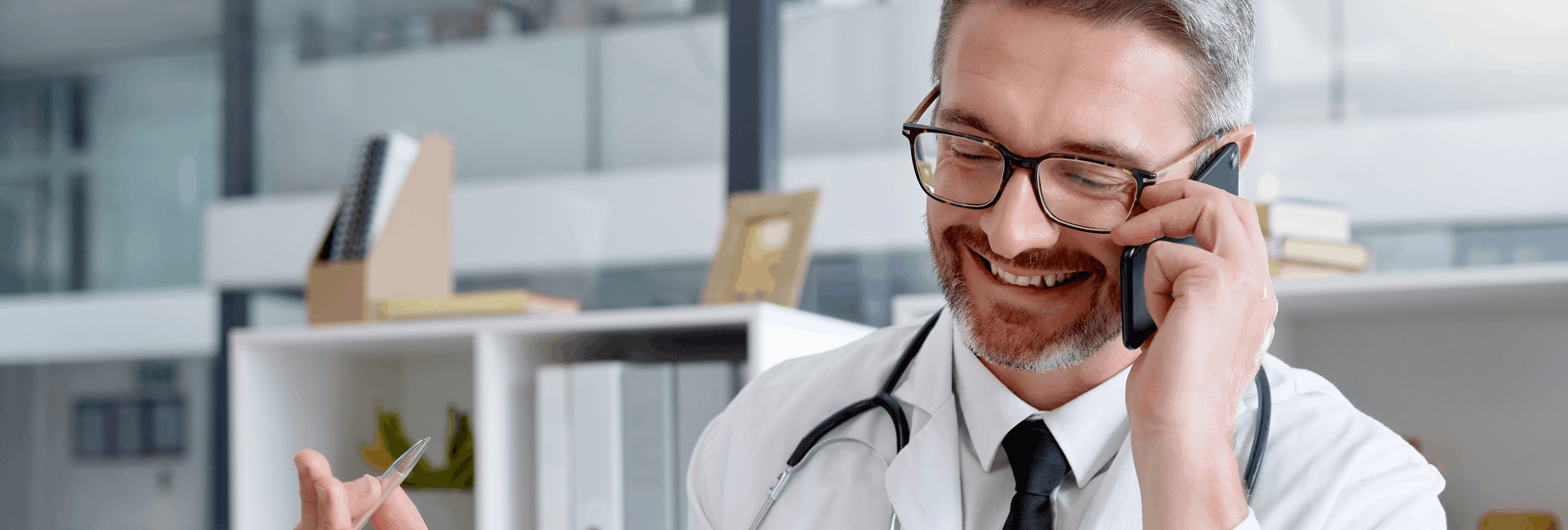 GP conducting an online consultation by phone for an online doctor appointment in Ireland