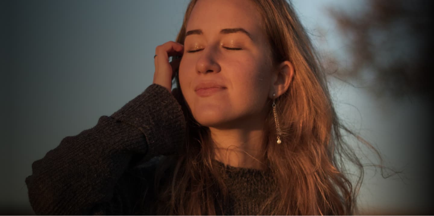 Womens Health happy calm women eyes closed